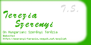 terezia szerenyi business card